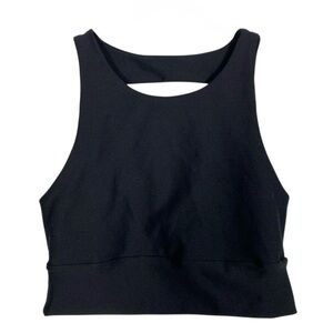 BECCO Black High Neck Open Back Sports Bra Size S
